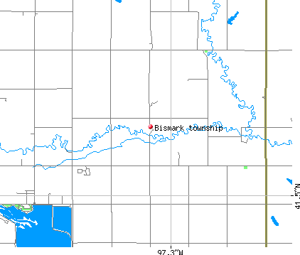 Bismark township, NE map