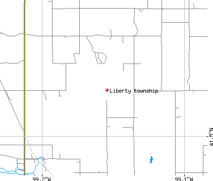 Liberty township, NE map