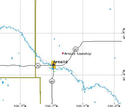 Arnold township, NE map
