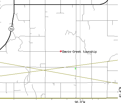 Davis Creek township, NE map
