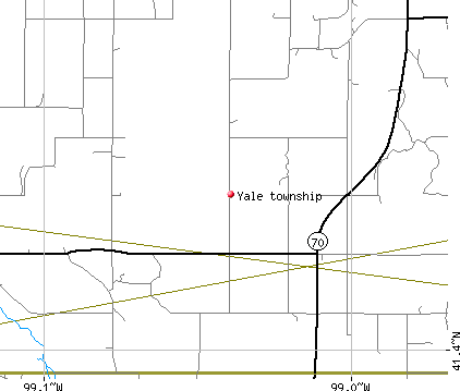 Yale township, NE map
