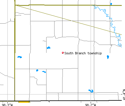 South Branch township, NE map