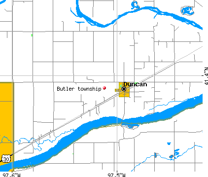 Butler township, NE map