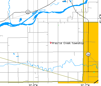 Prairie Creek township, NE map