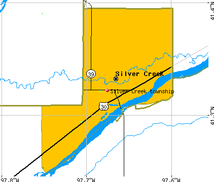 Silver Creek township, NE map