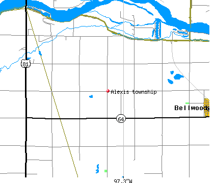 Alexis township, NE map