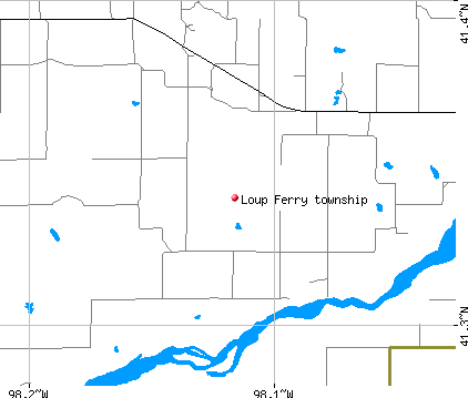 Loup Ferry township, NE map