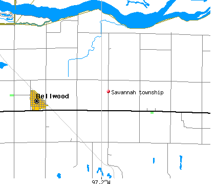 Savannah township, NE map