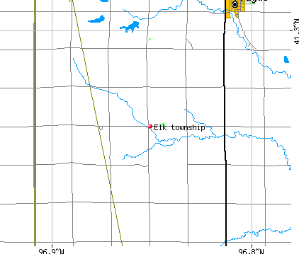 Elk township, NE map