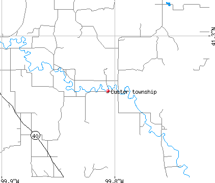 Custer township, NE map