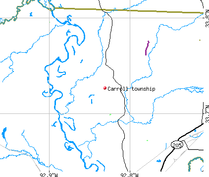 Carroll township, AR map