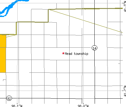 Mead township, NE map
