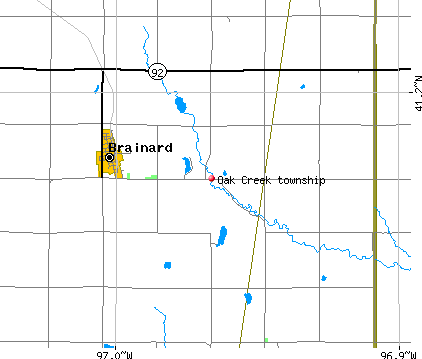 Oak Creek township, NE map
