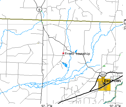 Freeo township, AR map