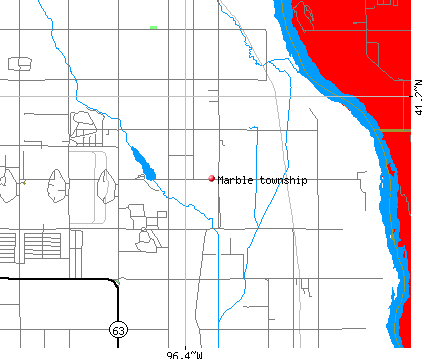 Marble township, NE map