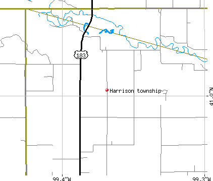 Harrison township, NE map