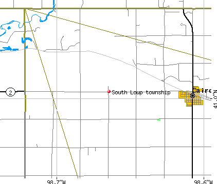 South Loup township, NE map