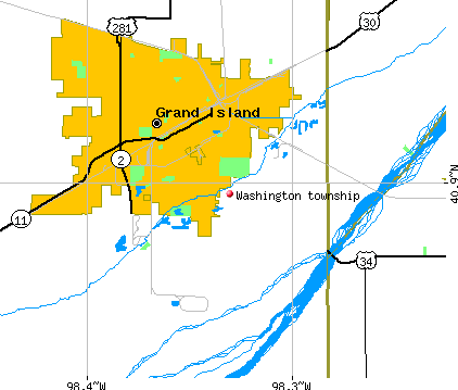 Washington township, NE map