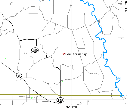 Lee township, AR map