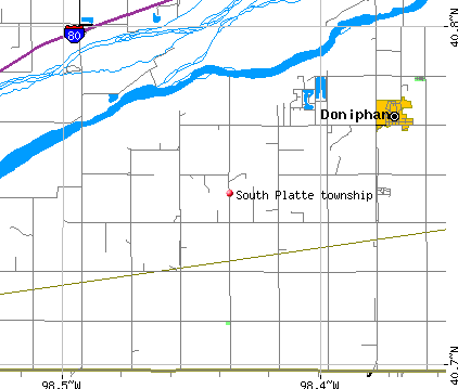 South Platte township, NE map