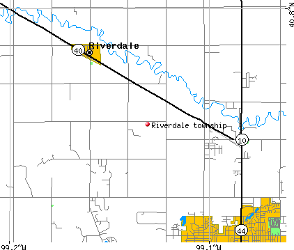 Riverdale township, NE map