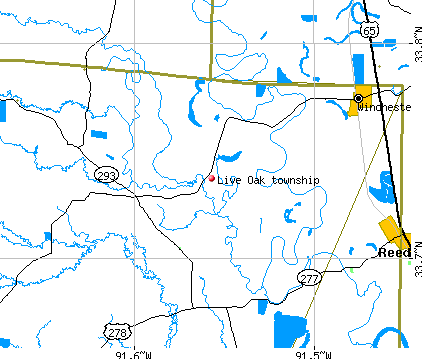 Live Oak township, AR map