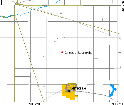 Kenesaw township, NE map