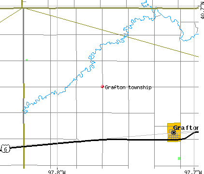 Grafton township, NE map