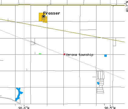 Verona township, NE map