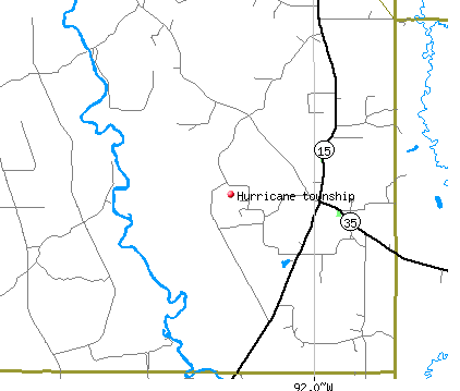 Hurricane township, AR map