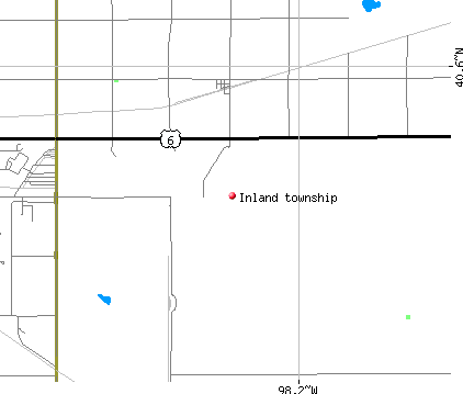 Inland township, NE map