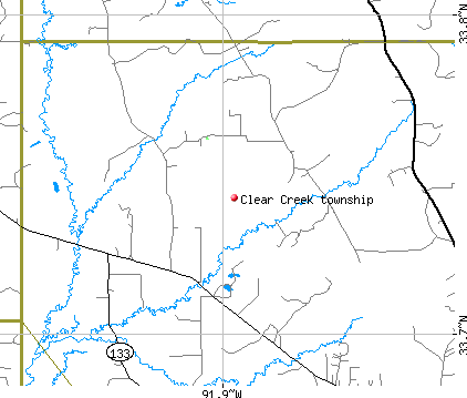 Clear Creek township, AR map