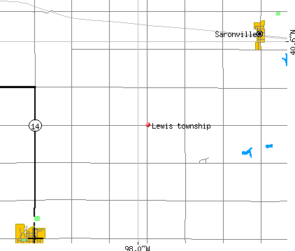 Lewis township, NE map