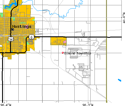 Blaine township, NE map