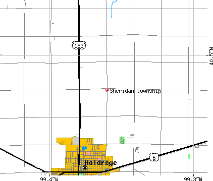 Sheridan township, NE map