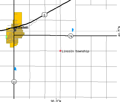 Lincoln township, NE map