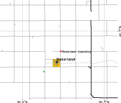 Roseland township, NE map