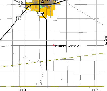 Prairie township, NE map