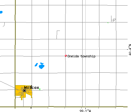 Oneida township, NE map