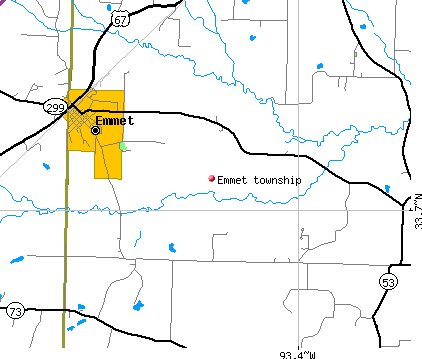 Emmet township, AR map