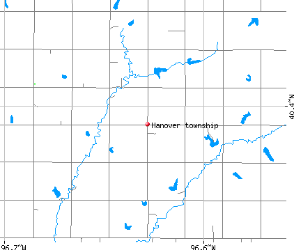 Hanover township, NE map