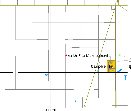 North Franklin township, NE map