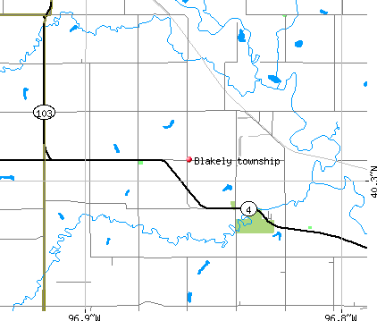 Blakely township, NE map