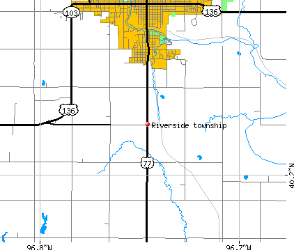 Riverside township, NE map
