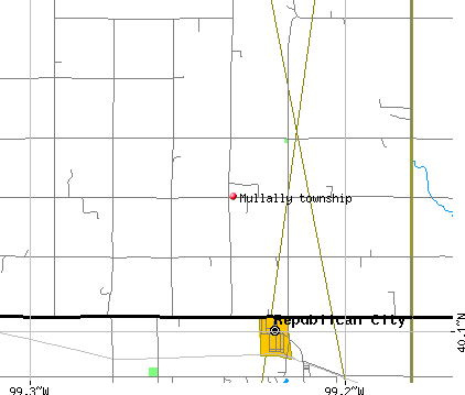 Mullally township, NE map