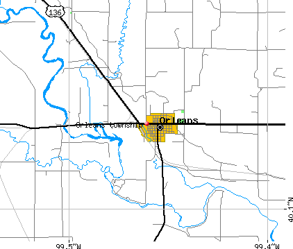 Orleans township, NE map