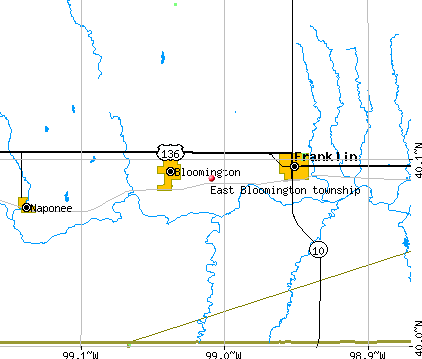 East Bloomington township, NE map