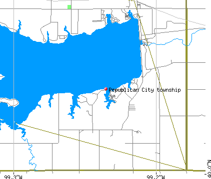 Republican City township, NE map
