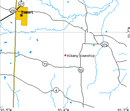 Albany township, AR map