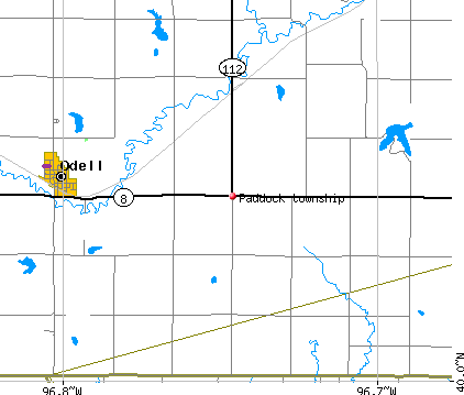 Paddock township, NE map